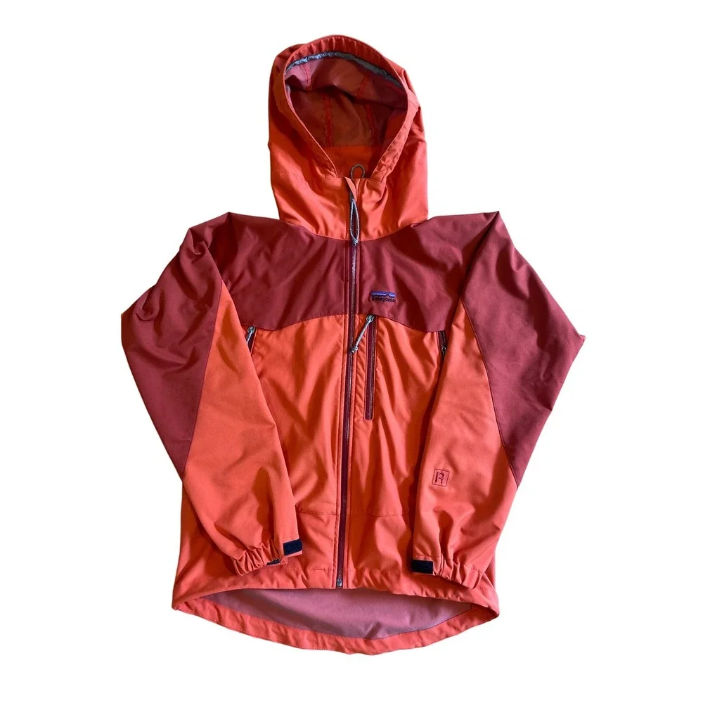 Patagonia Dimension R VTG Orange Red Softshell Jacket Mens S Womens M Full Zip